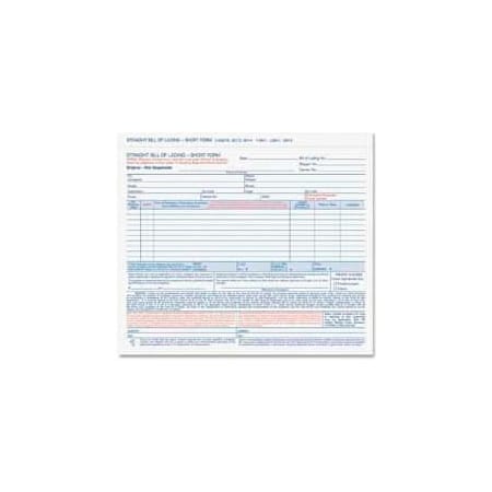 Tops Business Forms Tops Bill Of Lading Forms, 4-Part, Carbonless, 8-1/2" x 7", White, 50 Sets/Pack 3843